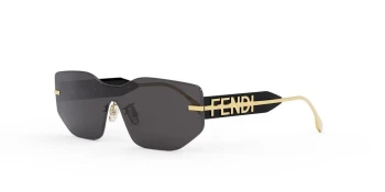 FENDIGRAPHY FE40066U style-color 30A Metal Shiny Transparent Light Grey / Smoke Lens