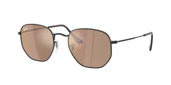 Ray-Ban RB3548N HEXAGONAL style-color 002/93 Black / Brown Mirror Bronze Lens