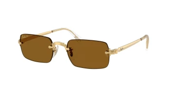 Ray-Ban RB3928 style-color 001/83 Arista Gold / Dark Brown Polarized Lens
