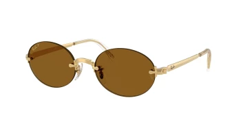 Ray-Ban RB3929 style-color 001/83 Arista Gold / Dark Brown Polarized Lens
