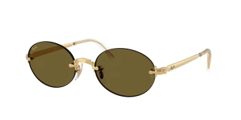 Ray-Ban RB3929 style-color 001/73 Arista Gold / Dark Brown Lens