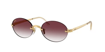 Ray-Ban RB3929 style-color 001/8H Arista Gold / Clear Gradient Dark Violet Lens