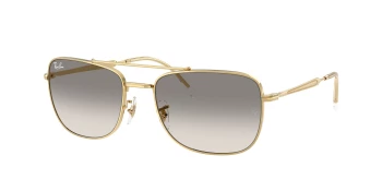 Ray-Ban RB3755 style-color 001/32 Arista Gold / Clear Gradient Grey Lens