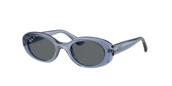 Ray-Ban RJ9141S style-color 721681 Transparent Blue / Dark Grey Polar Lens