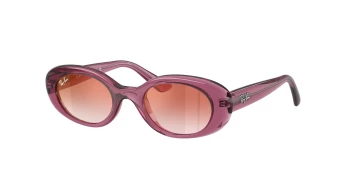 Ray-Ban RJ9141S style-color 7217V0 Transparent Violet / Clear Gradient Red Mirror Red Lens