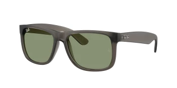 Ray-Ban RB4165F JUSTIN Asian Fit style-color 687382 Opal Grey / Green Lens