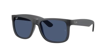 Ray-Ban RB4165 JUSTIN style-color 687380 Opal Grey / Dark Blue Lens