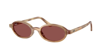 Ray-Ban RB4472 style-color 685675 Cream Havana / Dark Violet Lens