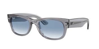 Ray-Ban RB0832S MEGA WAYFARER II 0RB0832S style-color 68463F Grey / Clear Gradient Blue Lens