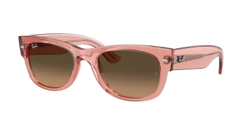 Ray-Ban RB0832S MEGA WAYFARER II 0RB0832S style-color 684843 Transparent Pink / Light Brown Gradient Black Lens
