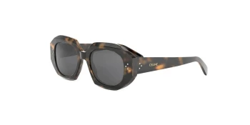 Celine 3 DOTS CL40319I style-color 53A Acetate Shiny Havana With Grey Normal Lenses
