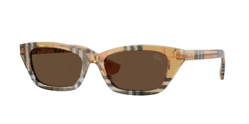 Burberry BE4488 style-color 416373 Check Sand / Dark Brown Lens