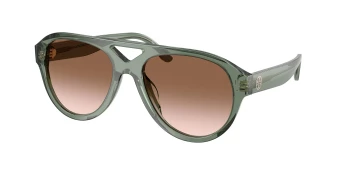 Tory Burch TY7233U style-color 19410L Transparent Sage / Light Grey Gradient Dark Grey Lens