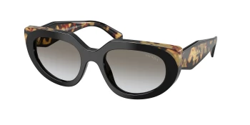 Prada PR D02S style-color 0CD80L Black / Medium Tortoise / Grey Gradient Lens