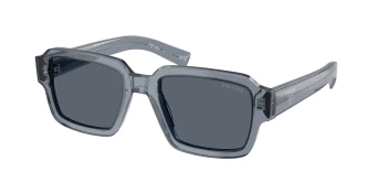 Prada PR 02ZSF Asian Fit style-color 17T07T Transparent Ocean / Dark Blue Lens