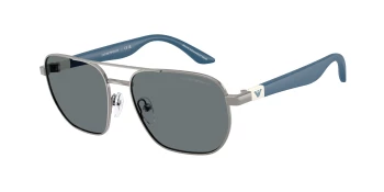 Emporio Armani EK2003 style-color 301080 Shiny Gunmetal / Dark Blue Lens