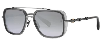 Balmain OFFICIER style-color PLD - GRY Black Palladium - Crystal Grey / Dark Grey - White Gold Flash Mirror - AR Lens