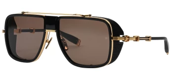 Balmain O.R. style-color GLD - BLK Black - 18k Gold - Dark Brown Lenses