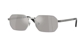 Versace VE2297 style-color 10006G Silver / Light Grey Mirror Silver Lens