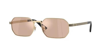 Versace VE2297 style-color 1252/5 Pale Gold / Light Pink Mirror Silver Lens