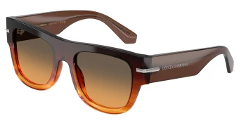 Dolce & Gabbana DG4484 style-color 348618 Gradient Striped Brown / Orange Gradient Light Green Lens