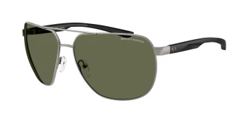 Armani Exchange AX2047S style-color 60689A Shiny Gunmetal / Dark Green Polar Lens