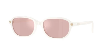 Versace VE4514D style-color 55441T White Talc / Pink Mirror Gold Lens