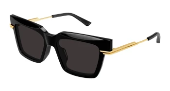Bottega Veneta BV1242S style-color Black/GOLD 001 / GREY Lens