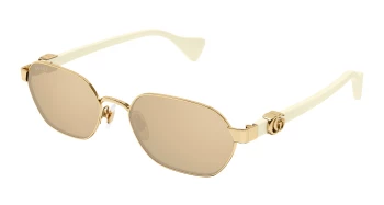 Gucci GG1593S style-color Gold/IVORY 002 / PINK Lens