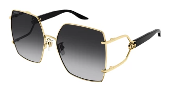 Gucci GG1564SA ASIAN FIT style-color Gold/BLACK 001 / GREY Lens