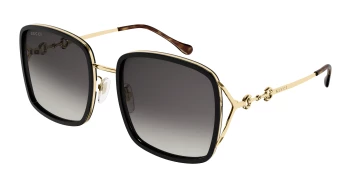 Gucci GG1016SK style-color Black/GOLD 001 / GREY Lens