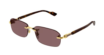 Gucci GG1221S style-color Gold/HAVANA 002 / BROWN Lens