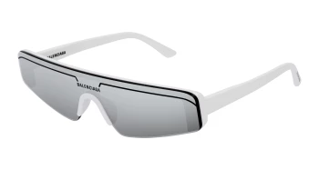 Balenciaga BB0003S style-color White 002 / SILVER Lens