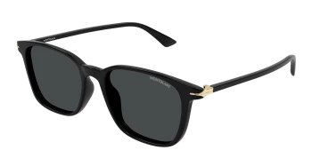 Montblanc MB0338S style-color Black 001 / SMOKE Lens