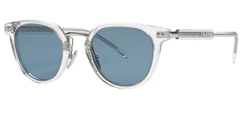 Prada PR 17YS style-color 2AZ04D Crystal / Polar Green Lens