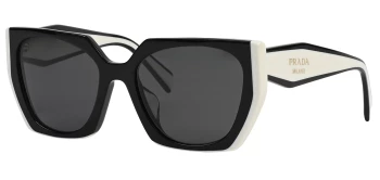 Prada PR 15WSF Asian Fit style-color 09Q5S0 Black / Talc / Dark Grey Lens