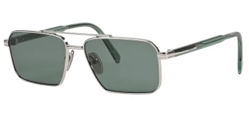 Prada PR A57S style-color 1BC10G Silver / Petrol Green Lens
