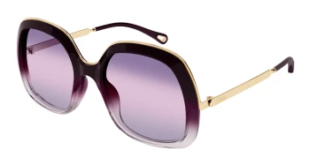 Chlo&eacute; CH0327S style-color Burgundy/GOLD 004 / VIOLET Lens