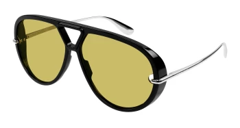 Bottega Veneta BV1274S style-color Black/SILVER 002 / YELLOW Lens