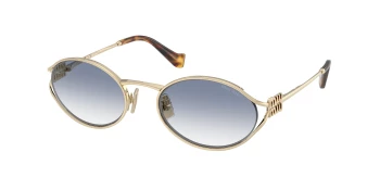 Miu Miu MU 52YS style-color ZVN80O Pale Gold / Clear Gradient Light Blue Lens