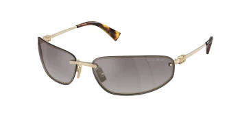 Miu Miu MU A50S style-color ZVN30C Pale Gold / Gradient Blue Mirror Silver Lens