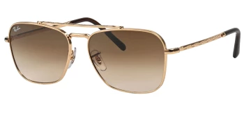 Ray-Ban RB3636 NEW CARAVAN style-color 001/51 Arista Gold / Light Brown Lens