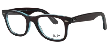Ray-Ban RX4340V WAYFARER style-color 8366 Brown On Transparent Blue