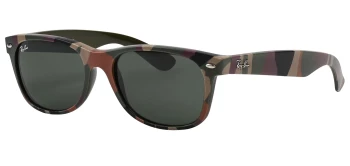 Ray-Ban RB2132 NEW WAYFARER style-color 682331 Green & Green Camuflage / Green Lens