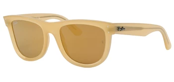 Ray-Ban RBR0502S WAYFARER REVERSE 0RBR0502S style-color 68215A Opal Yellow / Brown Mirror Gold Lens