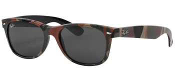 Ray-Ban RB2132 NEW WAYFARER style-color 6822B1 Black & Green Camuflage / Dark Grey Lens