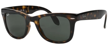 Ray-Ban RB4105 FOLDING WAYFARER style-color 710/31 Havana / Green Lens