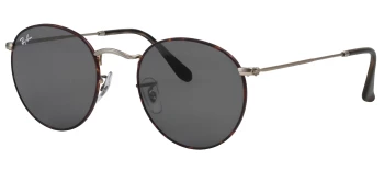 Ray-Ban RB3447 ROUND METAL style-color 9277B1 Matte Havana On Matte Silver / Dark Grey Lens