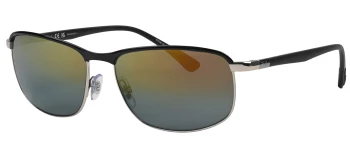 Ray-Ban RB3671CH style-color 9144J0 Black On Silver / Gradient Gold Chromance Lens
