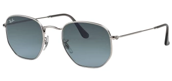 Ray-Ban RB3548N HEXAGONAL style-color 003/3M Silver / Blue Gradient Grey Lens